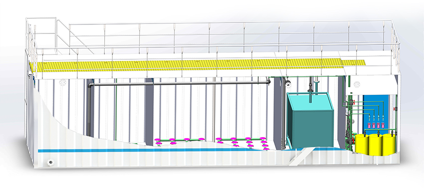 撬裝一體化污水處理設(shè)備渲染圖